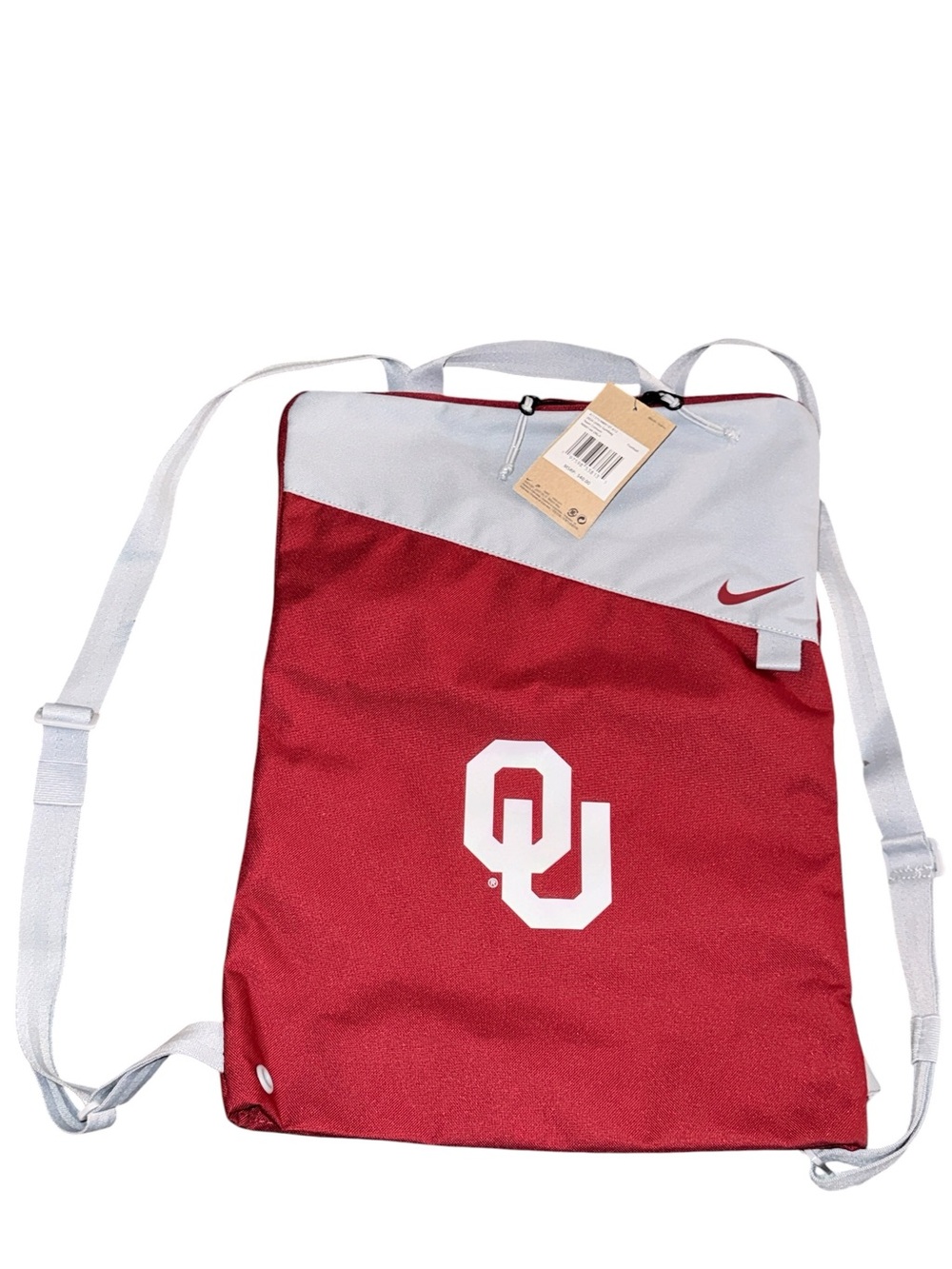 Nike Oklahoma University Sooners Utility Training Gymsack. NWT